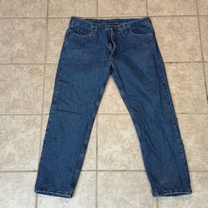 Wrangler Men's Fleece Lined Blue Jeans 40x30